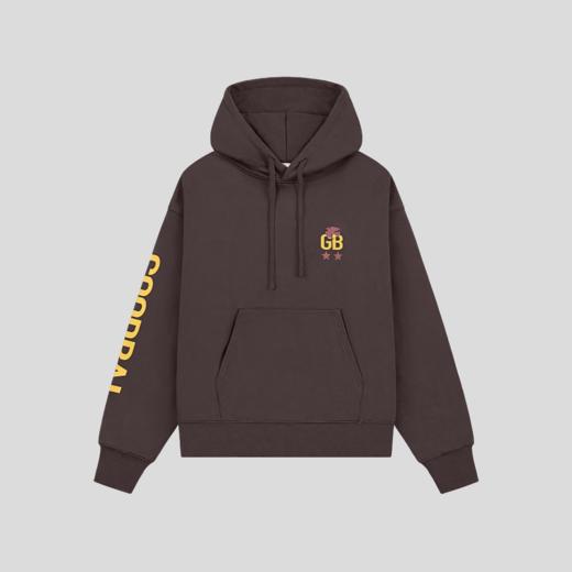 GOODBAI 学院组合logo印花撞色连帽抽绳宽松长袖卫衣 商品图3