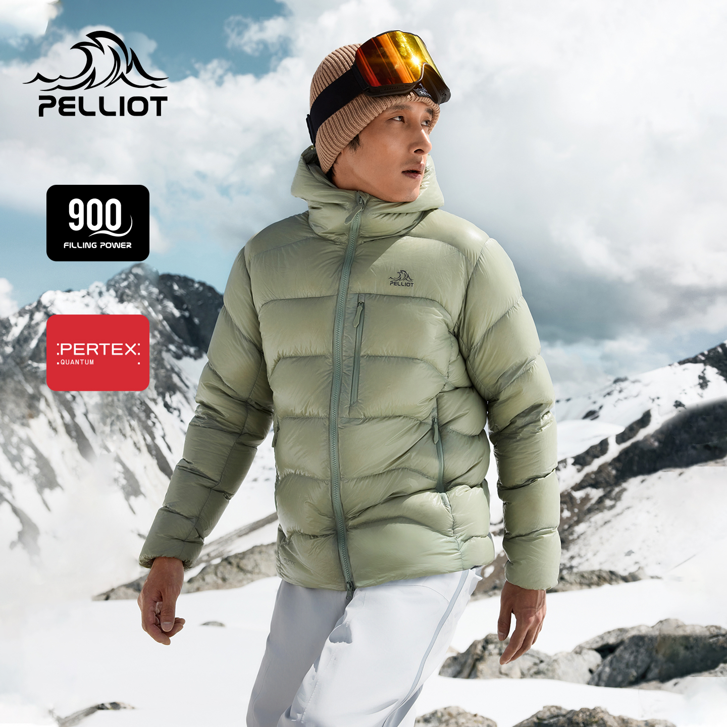 伯希和户外900蓬羽绒服男新款冬季PERTEX轻量鹅绒防风保暖外套男