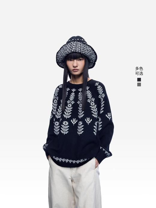 【刘雯 陈都灵同款】ER*费尔岛虚提羊毛混纺毛衣 商品图0