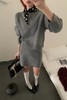 LNNNS 灰色圆领针织上衣半裙套装 21457 商品缩略图0