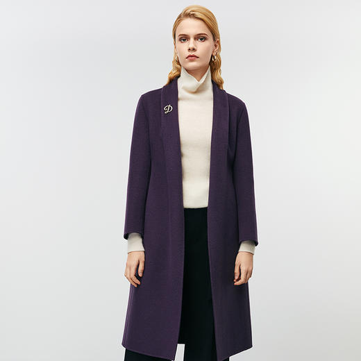 EITIE爱特爱冬季新款修身显瘦通勤高级时尚毛呢大衣8014711 商品图8