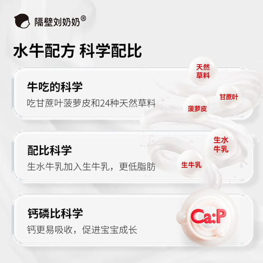 隔壁刘奶奶-水牛配方3.6g清甜奶200ml*10瓶 商品图1
