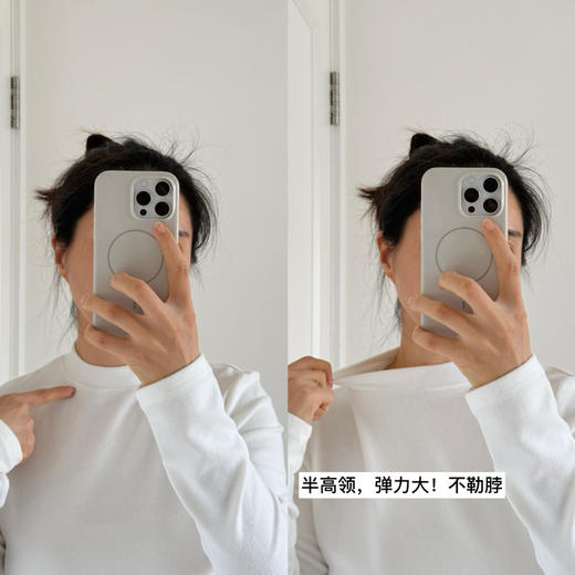 25秋冬高智极简--半高领高弹磨毛打底衫【包邮+三天无理由退换】 商品图4