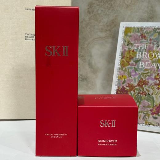 【新年活动款，香港仓发货】【礼盒礼袋】SK-II新版大红瓶面霜80g+神仙水新版230ml 商品图1