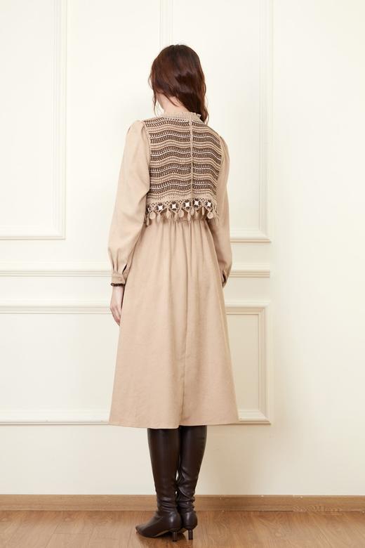 L.Fleuri 复古文艺流苏马甲+连衣裙休闲套装 21460 商品图5