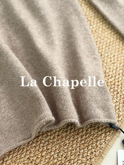 专柜实拍【镂空钩边+兔毛/绵羊毛】拉夏贝尔/La Chapelle高品质毛衣~舒适亲肤不扎！设计感时髦圆领针织毛衣 商品图5