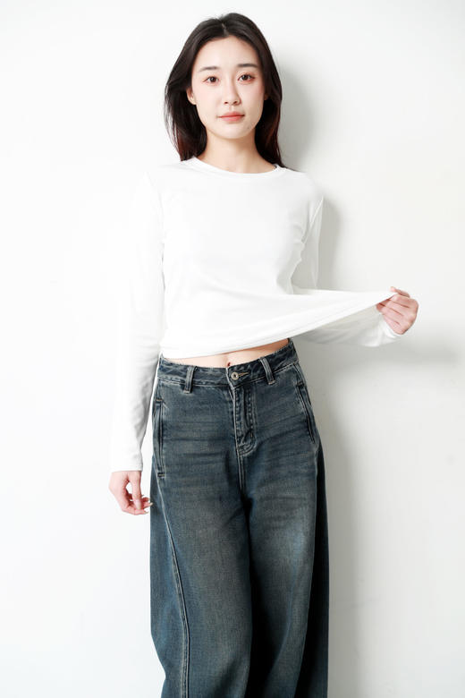 基本款打底衫，显瘦且好看。可以焊在身上瑜伽训练长袖女C111258 商品图12