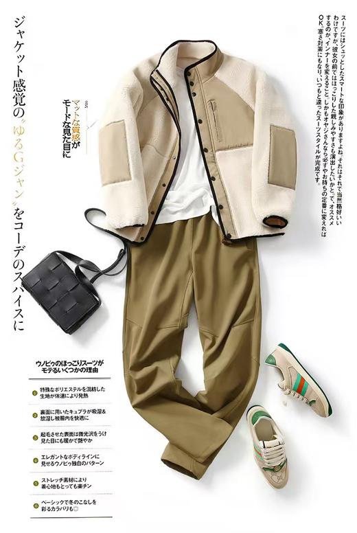 LP外贸订单抓绒男女同款摇粒绒拼接立领保暖夹克外套 商品图1