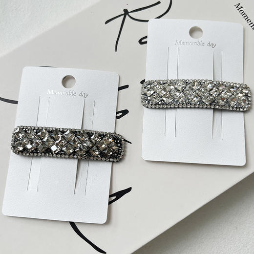 轻奢超闪方钻长夹刘海掰掰夹气质头饰-纪念日百货门店同款165543476 商品图3