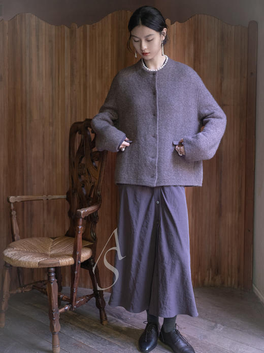 Studio Nicholson 25PF 芋紫色Flore垂坠衬衫裙 商品图3