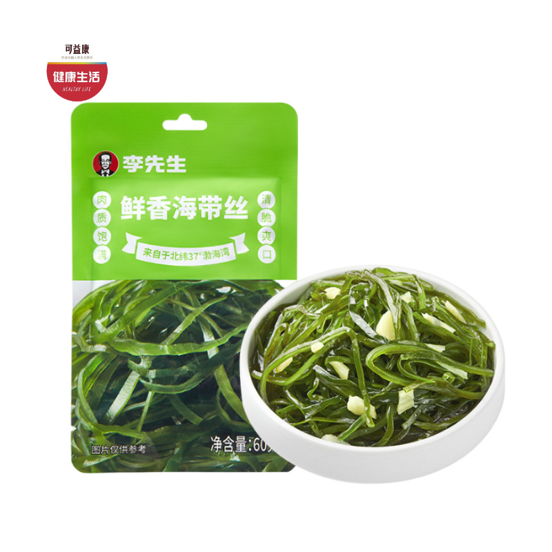 粮票|李先生鲜香海带丝   鲜香爽口 肥厚脆嫩 开袋即食  60g*6袋