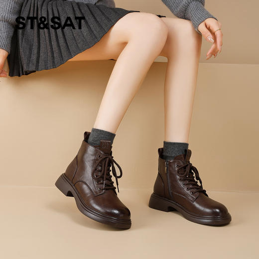 【加绒保暖】星期六经典简约时尚马丁靴SSD4118T6N 商品图6