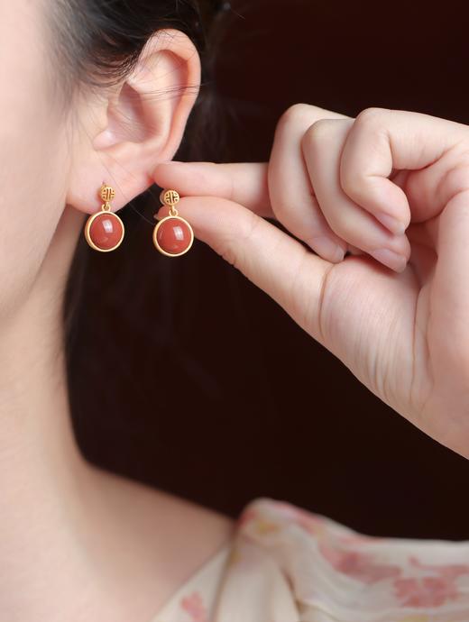福气满满 南红耳钉 CF 商品图4