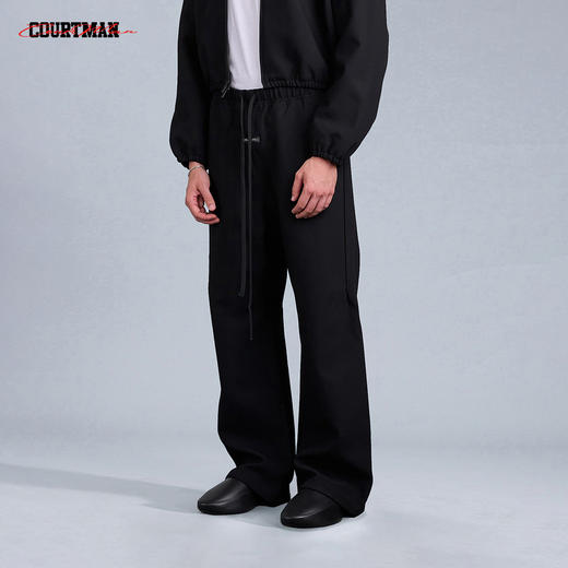 COURTMAN野球帝 宽松运动休闲裤基础款直筒卫裤简约潮男抓绒保暖 商品图2