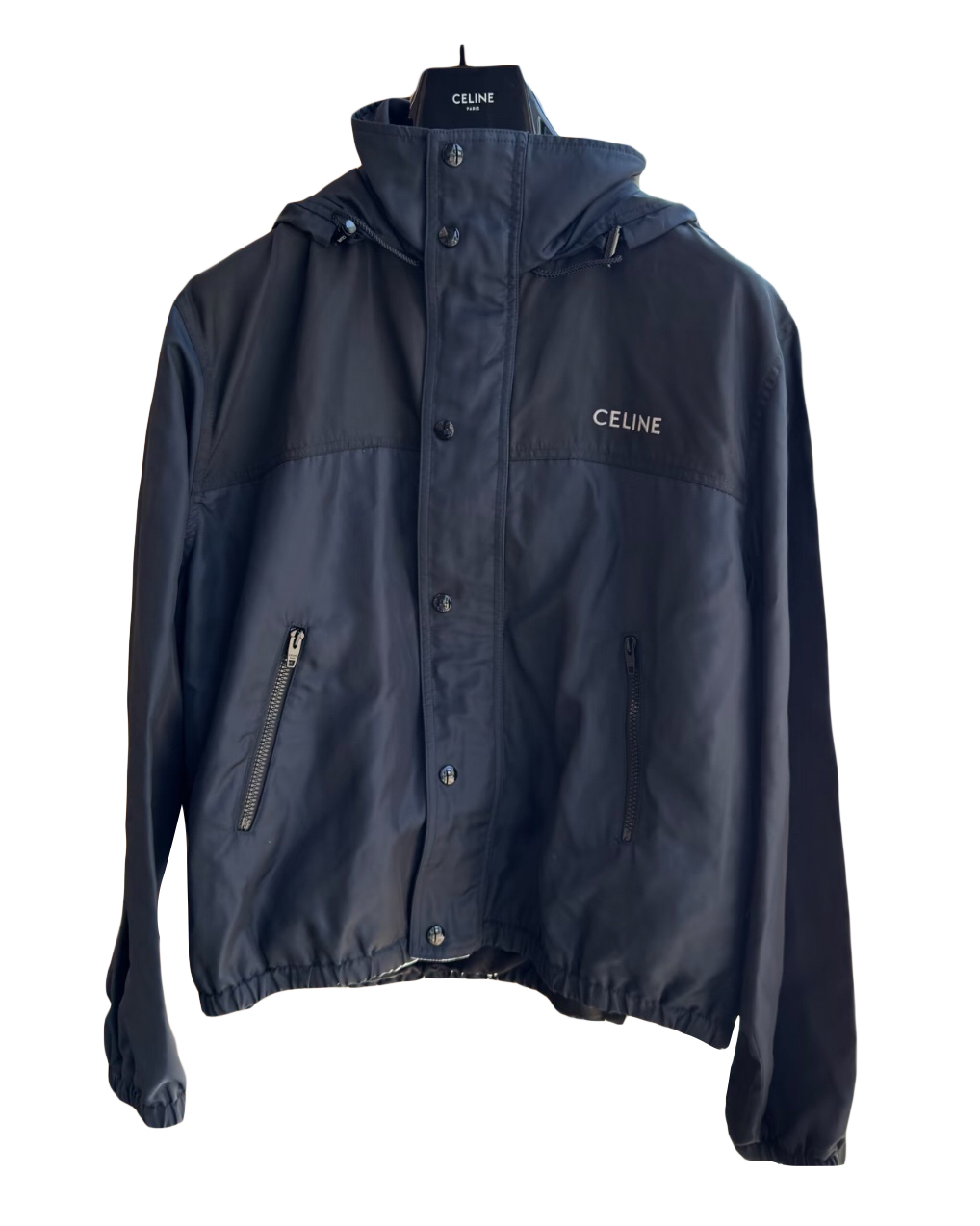 中性款刺绣冲锋衣连帽外套la008