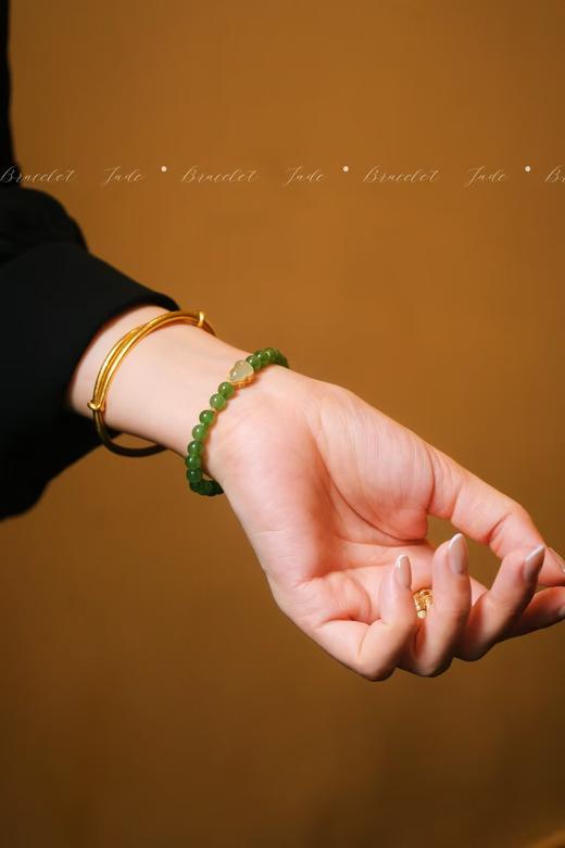 小精品 福禄 果绿色碧玉无黑手串 6mm JY 商品图2