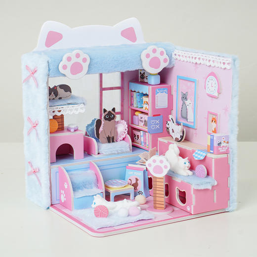 DIY手作毛绒小屋猫咪趣玩屋玩具-纪念日百货门店同款167193684 商品图0