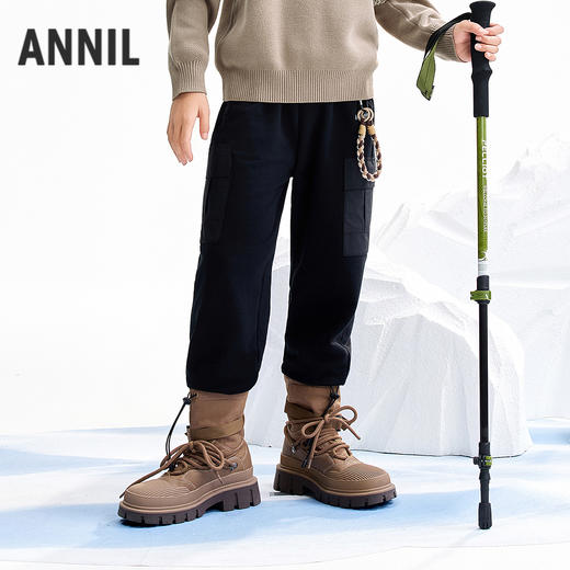 【实体店同款】男童全腰针织夹裤冬季新款安奈儿童装AB546174 商品图2