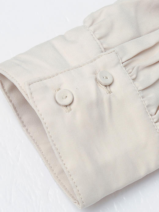 奶杏色立领丝滑衬衫，复古口袋 + 垂感面料 + 灯笼袖设计，承包你冬日叠穿的高级感与通勤气质 商品图4