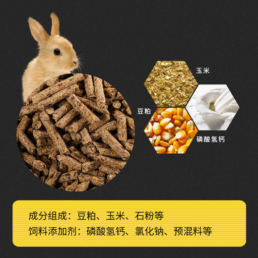 华畜经典兔粮20斤 均衡营养坚持一周见效 商品图2