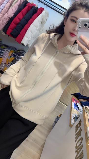 【推荐老客买 自留显瘦显瘦】水淼2025冬爆款梭织帽夹棉帽德绒开衫1439