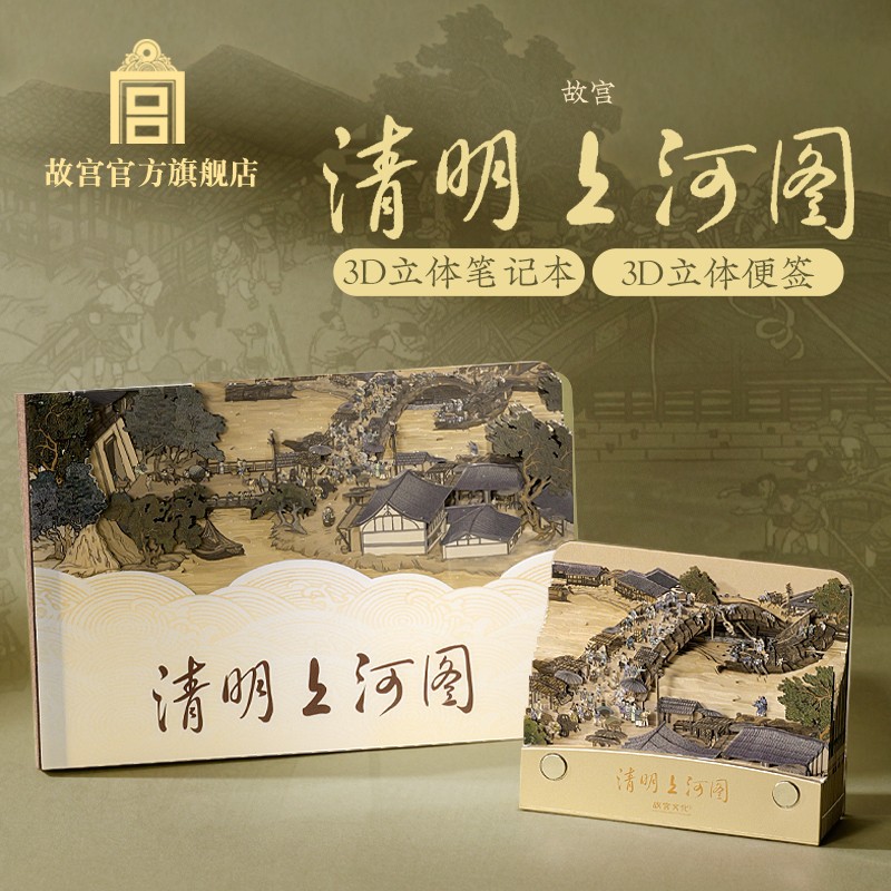 清明上河图3D立体笔记本 3D立体便签