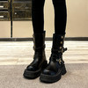 【美拉德❗️复古马丁靴】一鞋两穿，各种穿搭都能驾驭，皮面细腻柔软舒适，修饰腿型弧度曲线自然，2025新款秋英伦风马丁靴厚底黑色短靴女款QQ 商品缩略图3