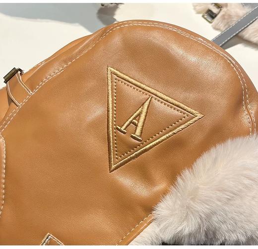 皮质雷锋帽子秋冬季加厚保暖户外护耳防风防寒毛绒帽 商品图3