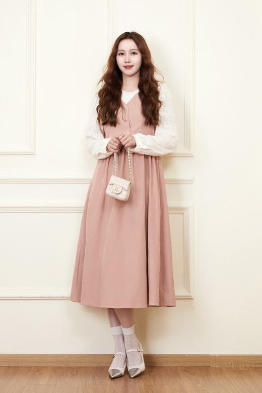 amadella 气质蕾丝拼接显瘦假两件连衣裙 21461 商品图1