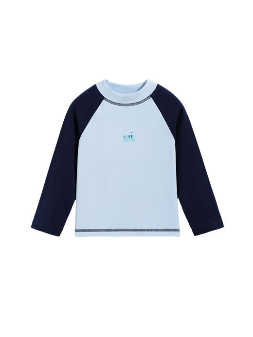 【双面磨毛】【80-130】俞兆林男女童冬款撞色打底衫长袖T恤 商品图8