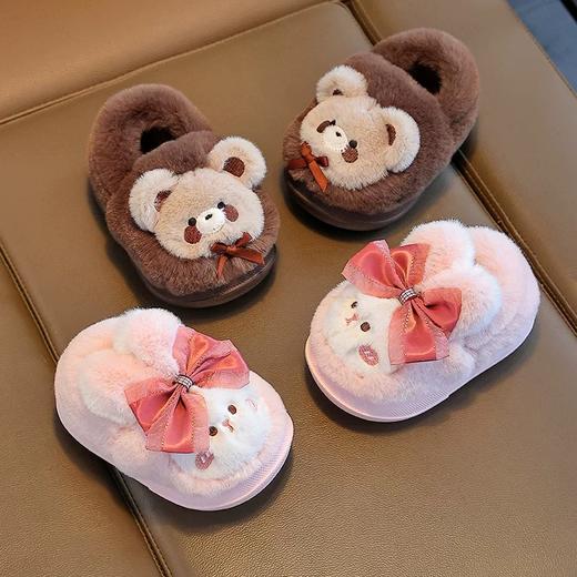 儿童包跟棉拖鞋软底防滑加厚保暖中小童宝宝棉鞋【WG25530】 商品图1