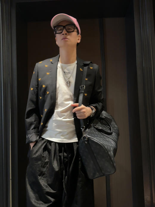 驴家keepall 45 经典老花满印涂层帆布拼牛皮革饰边手提单肩包（带163芯片） 商品图1