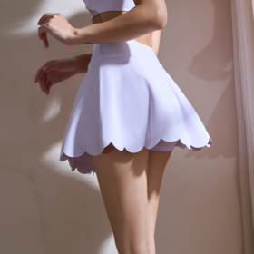 跃牌【菲芬之想】系列 运动半身裙带安全裤防走光提臀显瘦裸感健身训练套装202342