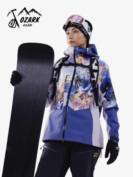 OZARK奥索卡女款AOP印花 3L 冲锋衣OAGWG530312 商品图0