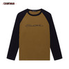 COURTMAN野球帝基础款撞色长袖T恤男秋季新款美式宽松休闲内搭上衣 商品缩略图0