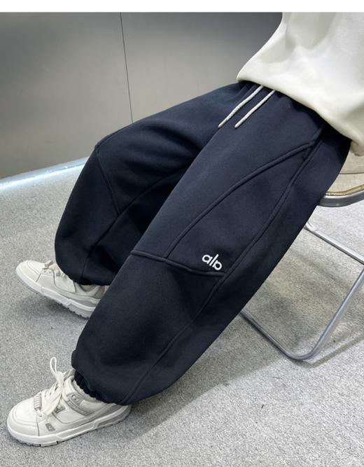 点此购买 120-170Alo秋冬季中大童立体裁剪加绒卫裤 xb 335336 商品图6