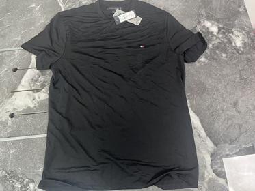 瑕疵Tommy Hilfiger/汤米 男士夏季刺绣标排汗速干休闲圆领短袖T恤