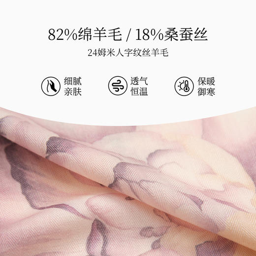 万事利“十二花神”丝羊毛围巾 商品图4