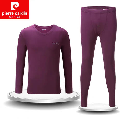 皮尔卡丹内衣男士保暖套装 秋冬自发热德绒速暖 秋衣秋裤PB37403 商品图2