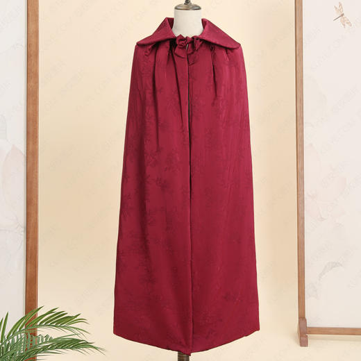 高品质寿服女棉披风“繁花”百年非遗工艺寿衣 商品图0