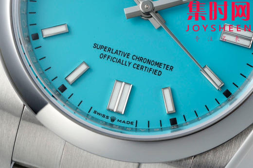 劳力士EWE蚝式恒动型36mm系列 蒂芙尼蓝 3230机 板带 男士腕表 小手腕福音 商品图4