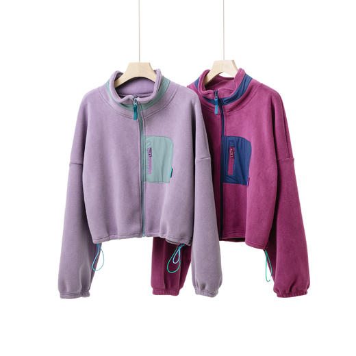 立领双面摇粒绒短外套 商品图2