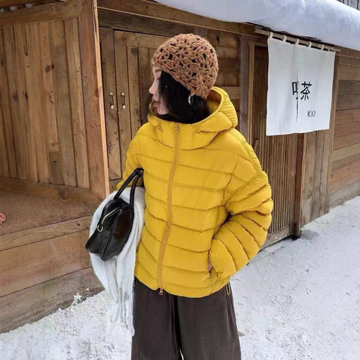 安心绒90%白鸭绒！2025三防蓬松饱满廓形一体连帽排骨羽绒服冬款！ 商品图0