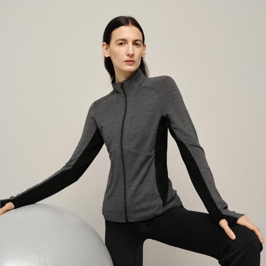 【商场同款】麦檬复古立领修身瑜伽上衣外套5FA101531U 商品图3