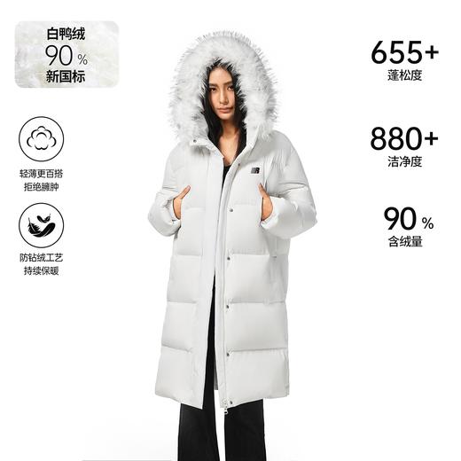 FDR官方店 保暖情侣厚外套男款可拆卸毛领中长款羽绒服女款冬季 商品图0