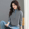 T8012-158日系半开领毛衣女套头打底衫2025秋冬新款高级针织衫宽松外穿上衣 商品缩略图0