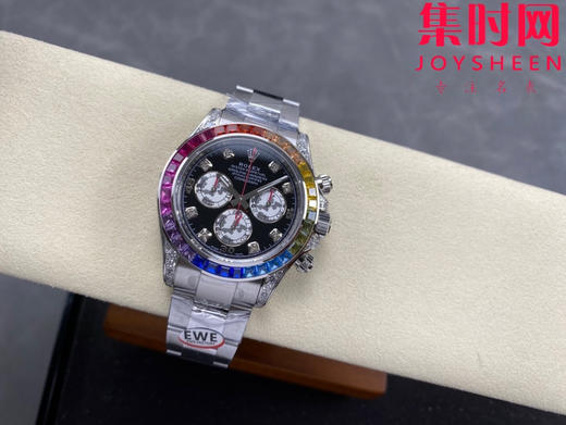 劳力士宇宙计型迪通拿计时系列 EWE迪通拿彩虹糖豆圈 白金彩虹迪 男士腕表 商品图4
