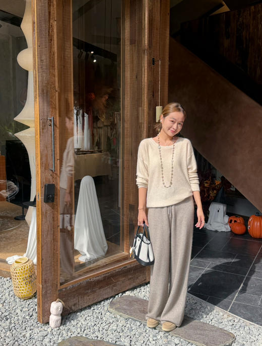 2511215   羊绒 针织裤子 气质休闲裤 商品图6