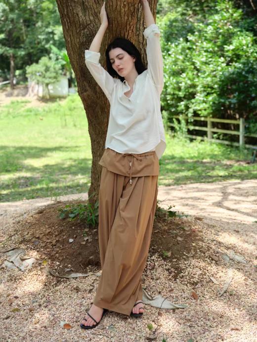 Evistub girls/E-5QCS567/轻盈皱感挽袖衬衫女秋季 商品图2