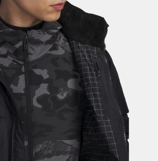 安德玛男子UA Limitless热冬系列700蓬压纹短款鸭绒羽绒服6008826-001 商品图3